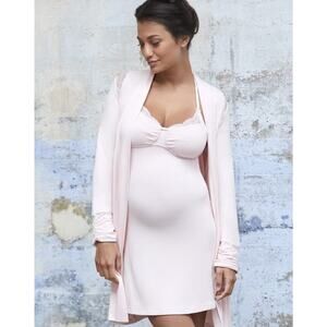 Cache Coeur NWT Negligee S Pink Maternity Postpartum Breastfeeding Nightie Gown